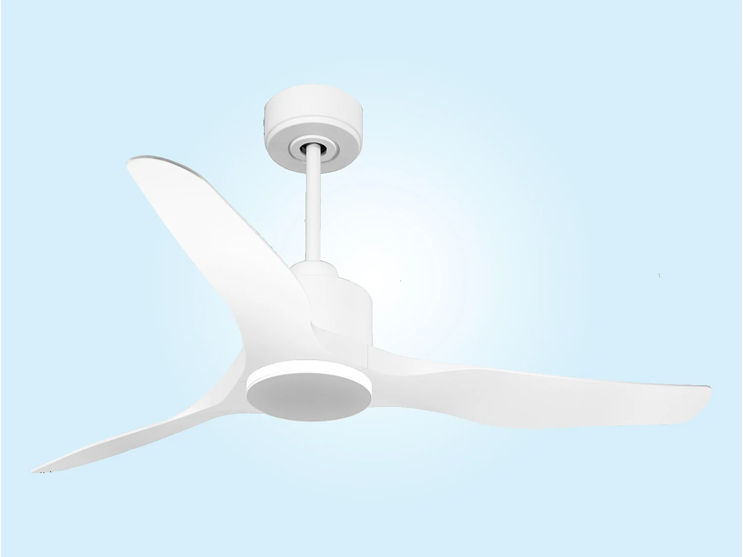 Ventilateur de plafond Réversible  Thermostat Wifi Moteur à courant continu Toits en pente Télécommande Adaptateur 2/3 Lames Hypersilence Mémoire