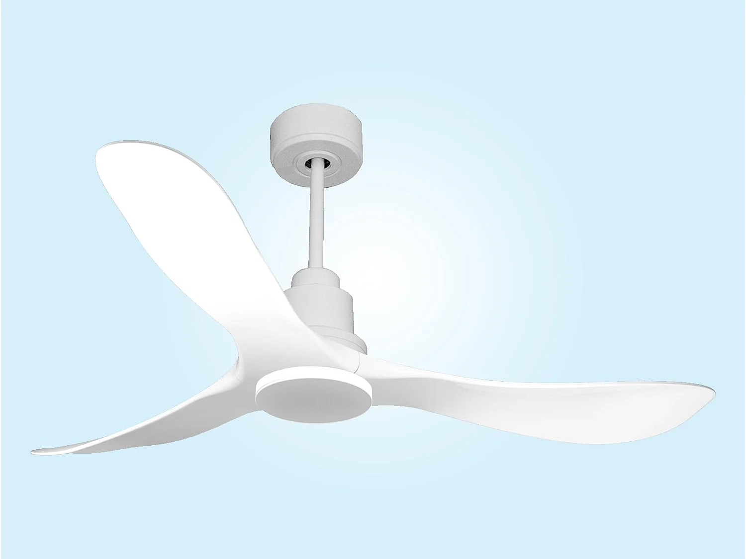 Ventilateur de plafond Réversible  Thermostat Wifi Moteur à courant continu Toits en pente Télécommande Hypersilence Mémoire