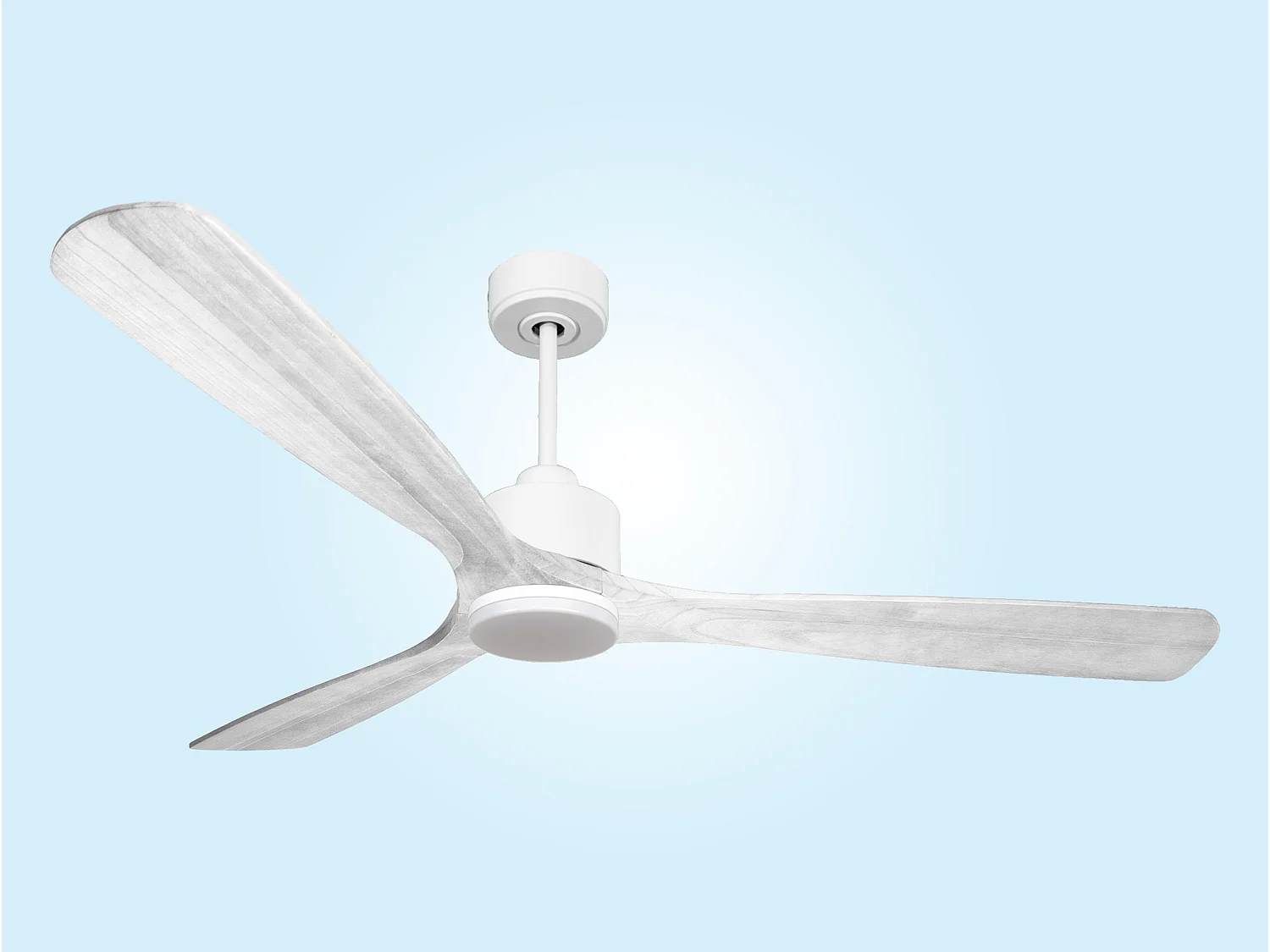 Ventilateur de plafond Réversible  Thermostat Dimmable Wifi Moteur à courant continu Toits en pente Télécommande Lumière à trois tons Hypersilence Mémoire