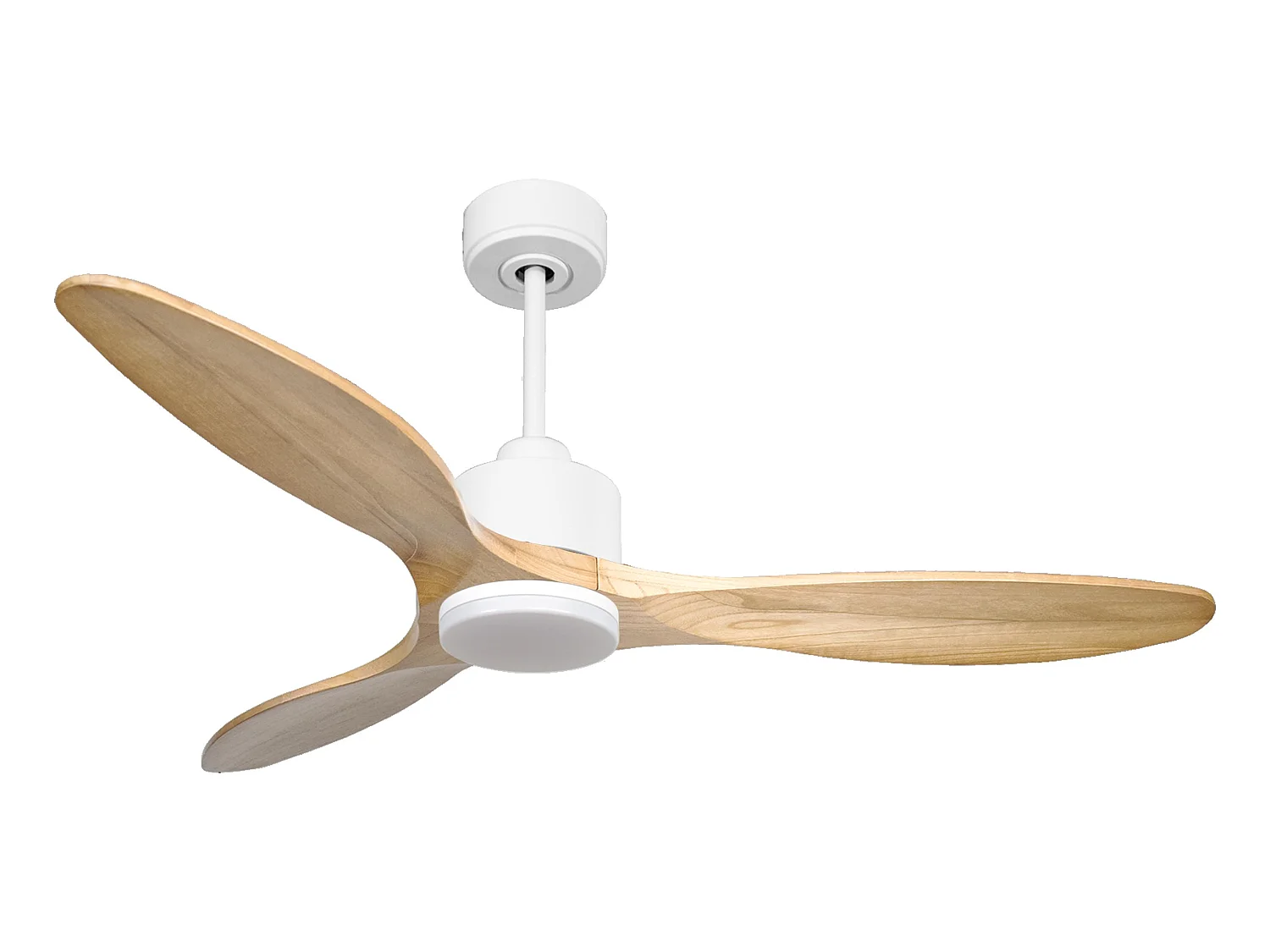 Ventilateur de plafond Réversible  Thermostat Dimmable Wifi Moteur à courant continu Toits en pente Télécommande Lumière à trois tons Hypersilence Mémoire