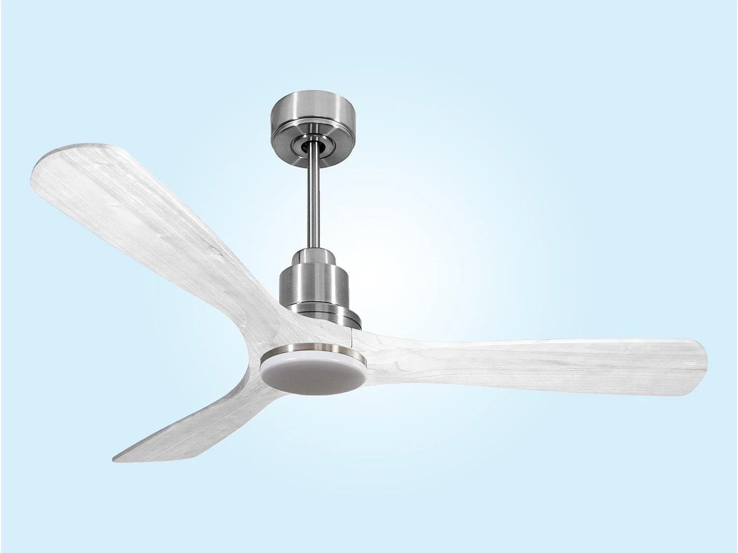 Ventilateur de plafond Réversible  Thermostat Dimmable Wifi Moteur à courant continu Toits en pente Télécommande Lumière à trois tons Hypersilence Mémoire