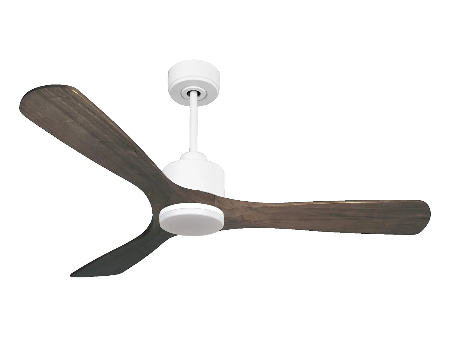 Ventilateur de plafond Réversible  Thermostat Dimmable Wifi Moteur à courant continu Toits en pente Télécommande Lumière à trois tons Hypersilence Mémoire