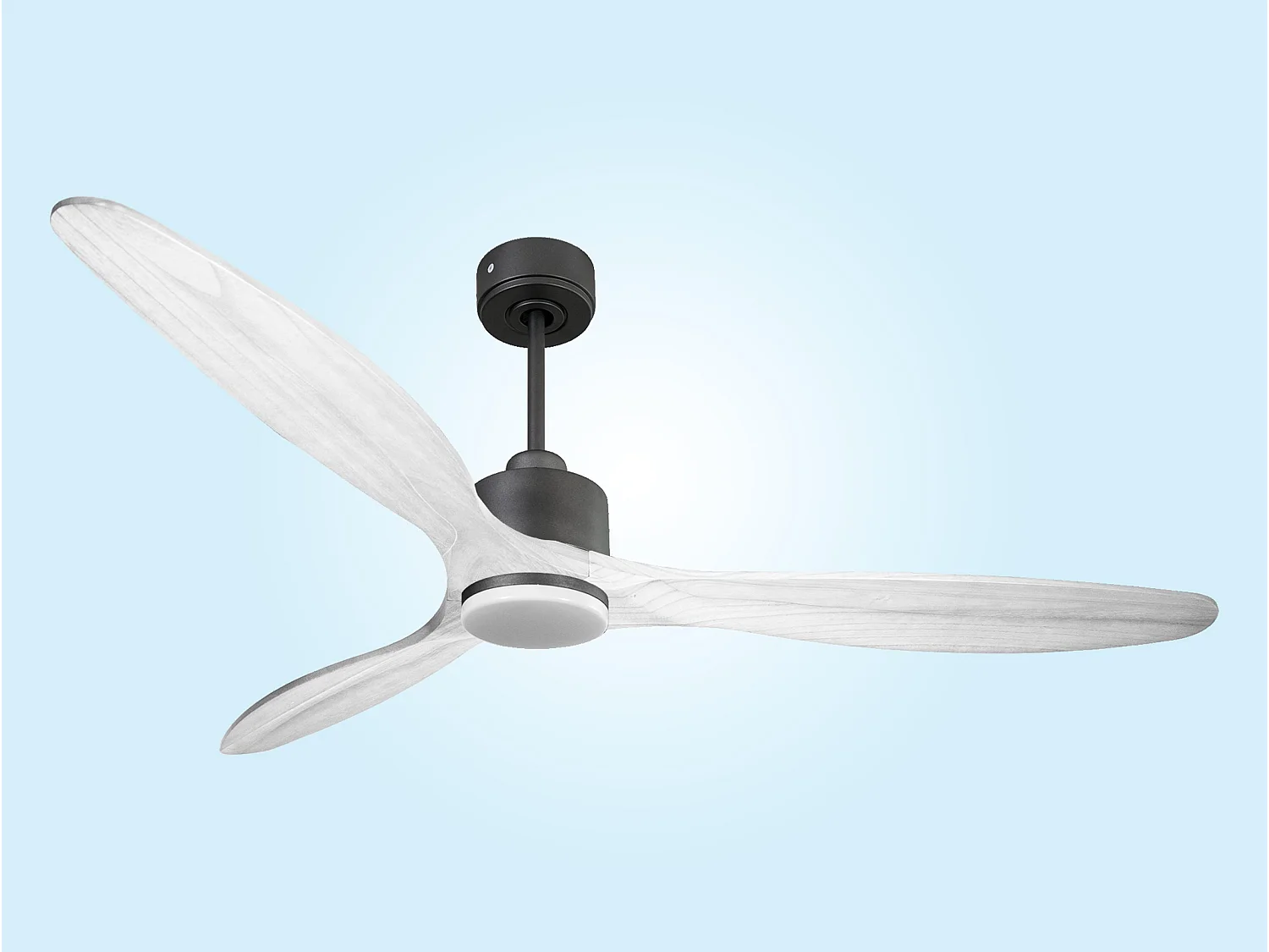 Ventilateur de plafond Réversible  Thermostat Dimmable Wifi Moteur à courant continu Toits en pente Télécommande Lumière à trois tons Hypersilence Mémoire