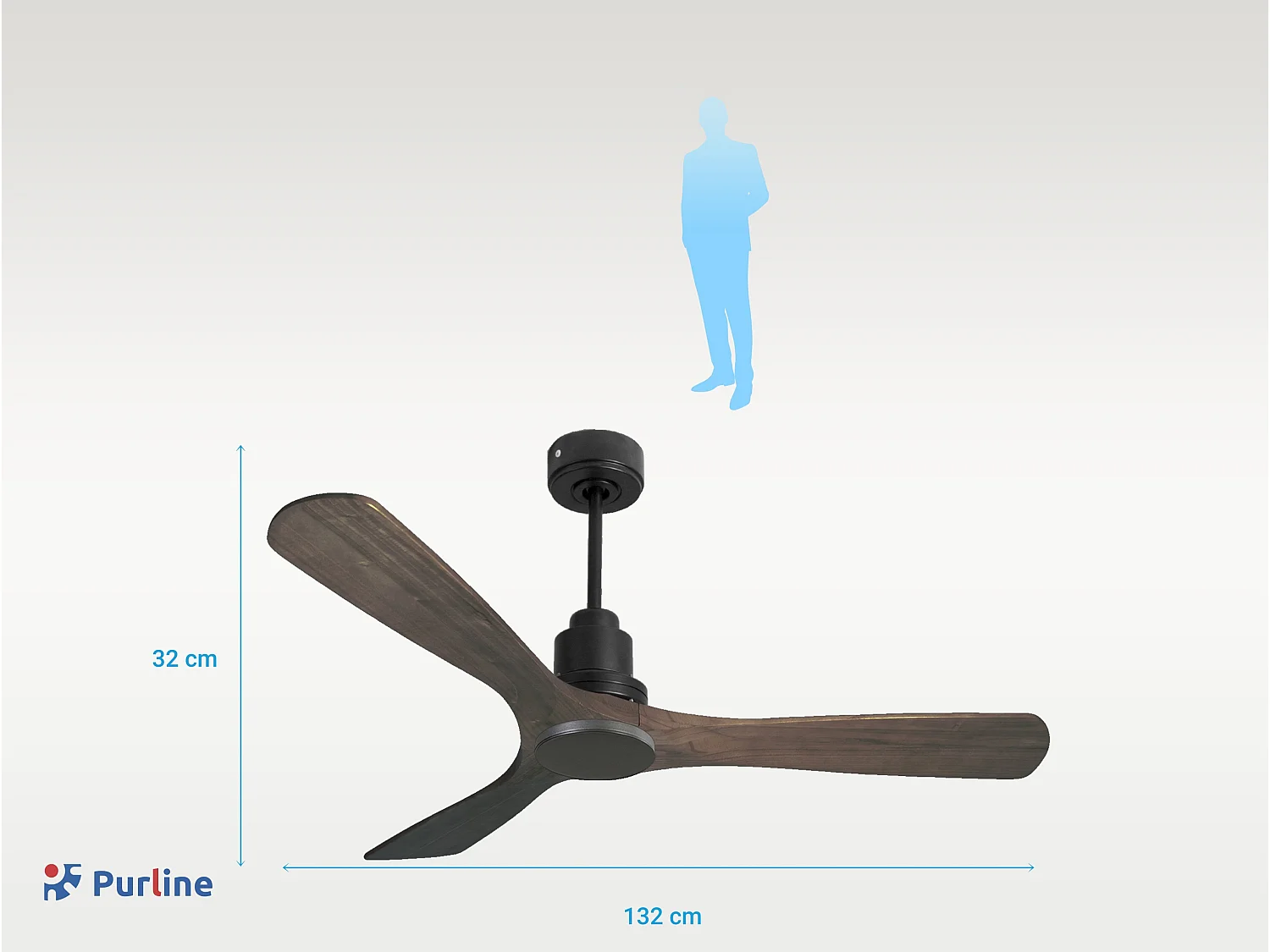 Ventilateur de plafond Réversible  Thermostat Wifi Moteur à courant continu Toits en pente Télécommande Hypersilence Mémoire Shopify Vendible (AUTOMATIQUE)