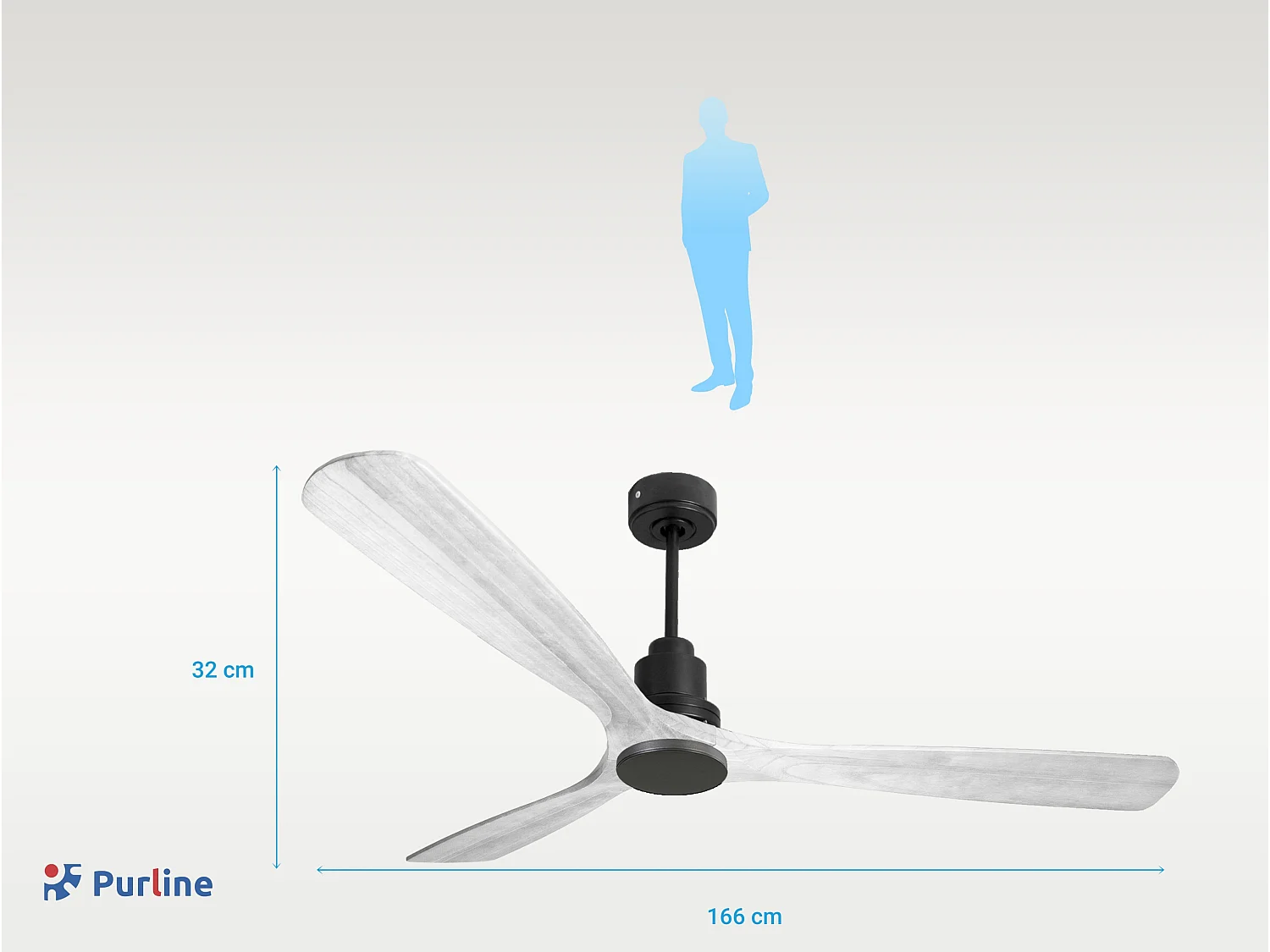 Ventilateur de plafond Réversible  Thermostat Wifi Moteur à courant continu Toits en pente Télécommande Hypersilence Mémoire Shopify Vendible (AUTOMATIQUE)