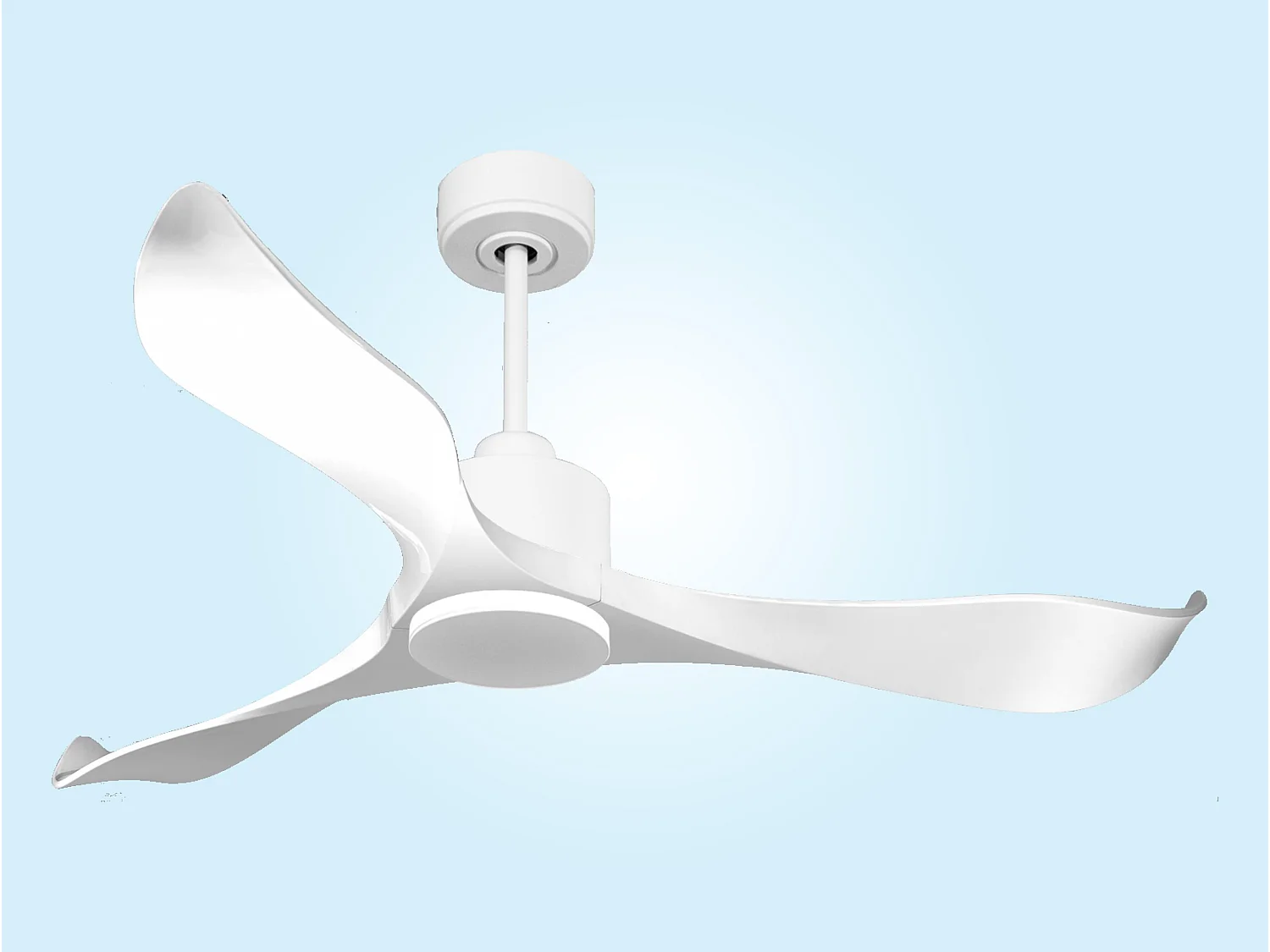 Ventilateur de plafond Réversible  Thermostat Wifi Moteur à courant continu Toits en pente Télécommande Adaptateur 2/3 Lames Hypersilence Mémoire