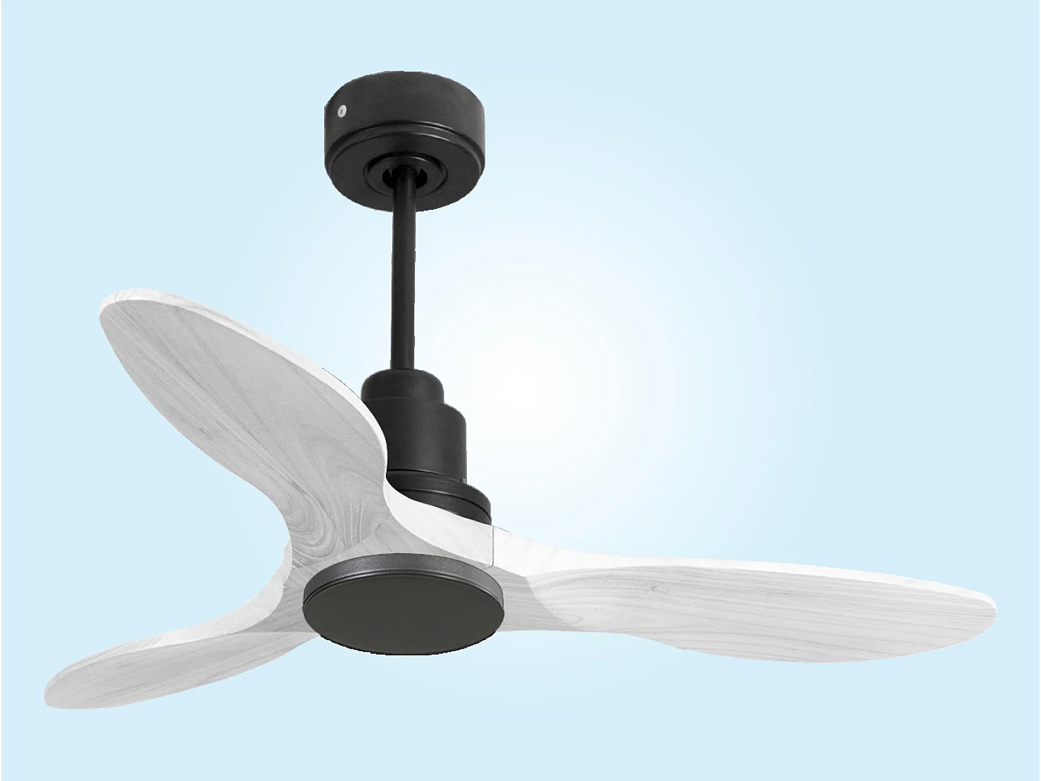 Ventilateur de plafond Réversible  Thermostat Wifi Moteur à courant continu Toits en pente Télécommande Hypersilence Mémoire Shopify Vendible (AUTOMATIQUE)