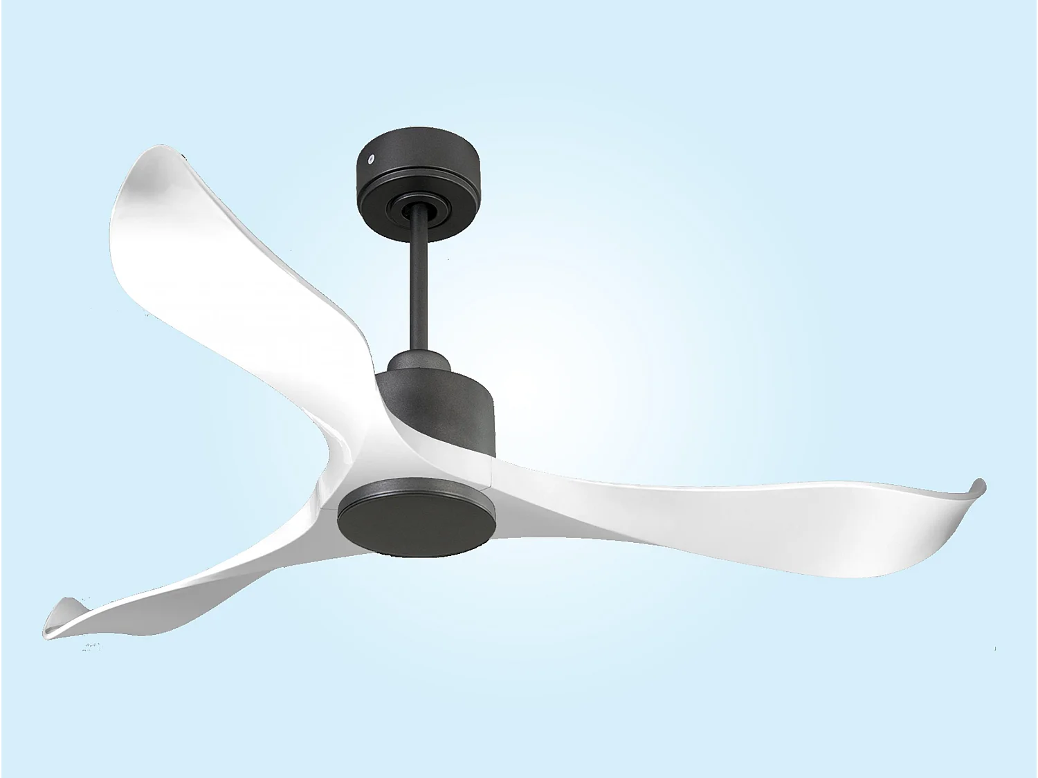 Ventilateur de plafond Réversible  Thermostat Wifi Moteur à courant continu Toits en pente Télécommande Adaptateur 2/3 Lames Hypersilence Mémoire