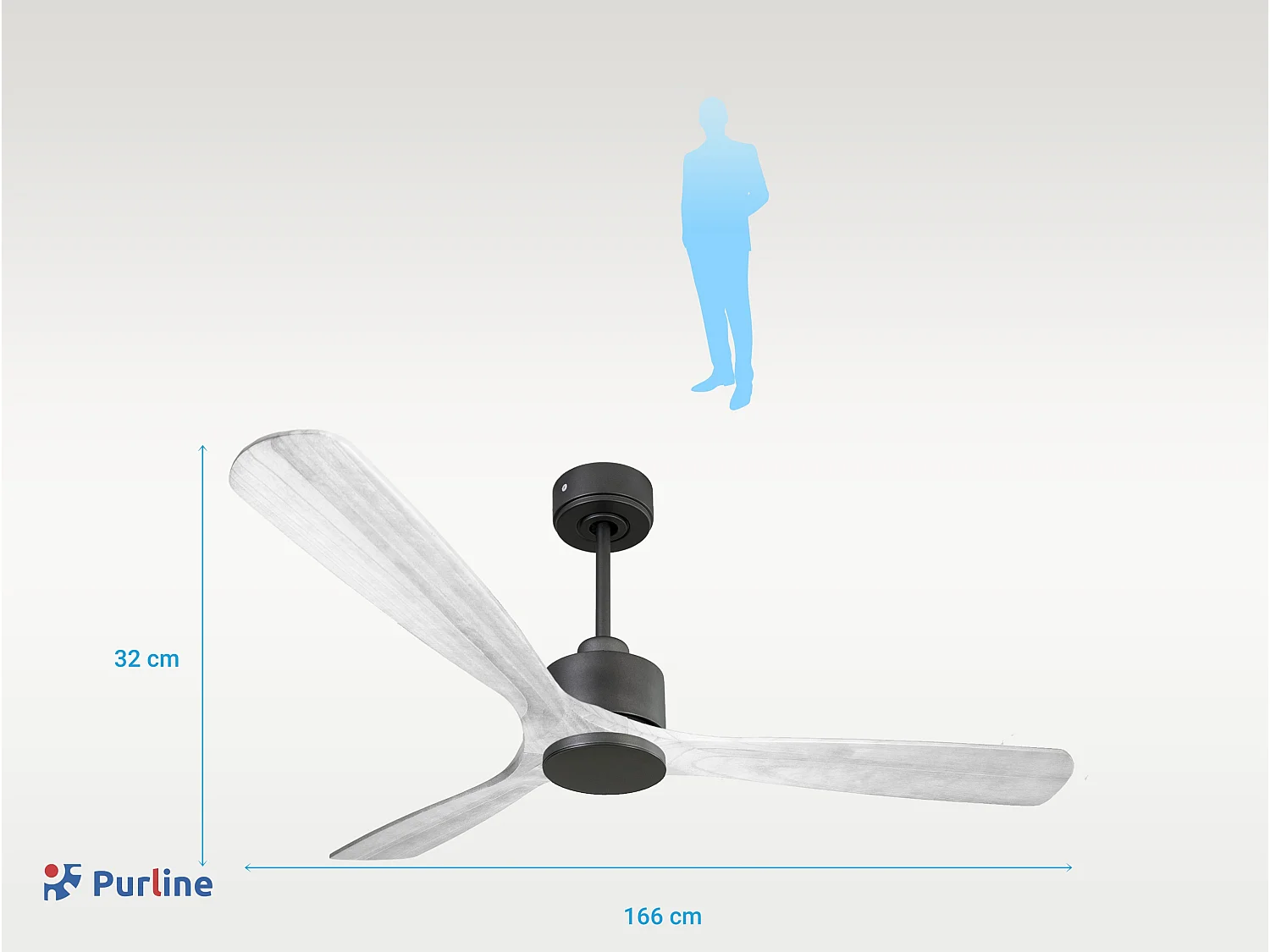Ventilateur de plafond Réversible  Thermostat Wifi Moteur à courant continu Toits en pente Télécommande Hypersilence Mémoire
