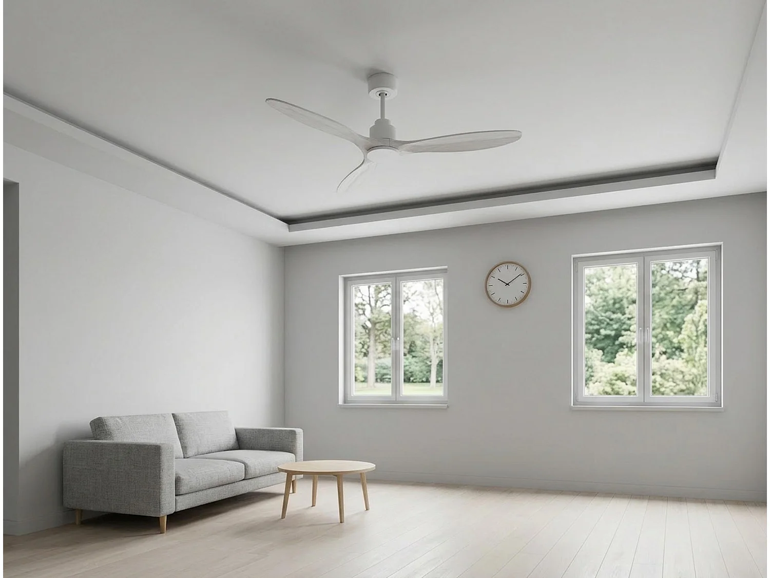 Ventilateur de plafond Wifi Moteur à courant continu Télécommande Hypersilence Mémoire