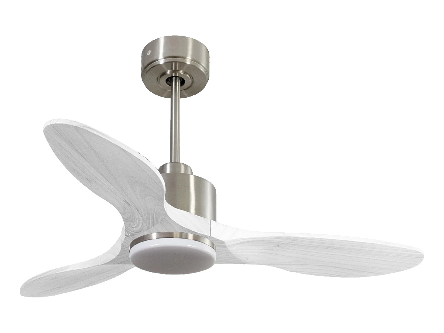 Ventilateur de plafond Réversible  Thermostat Dimmable Wifi Moteur à courant continu Toits en pente Télécommande Lumière à trois tons Hypersilence Mémoire