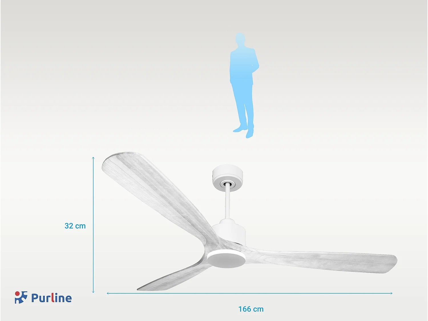 Ventilateur de plafond Réversible  Thermostat Wifi Moteur à courant continu Toits en pente Télécommande Hypersilence Mémoire Shopify Vendible (AUTOMATIQUE)