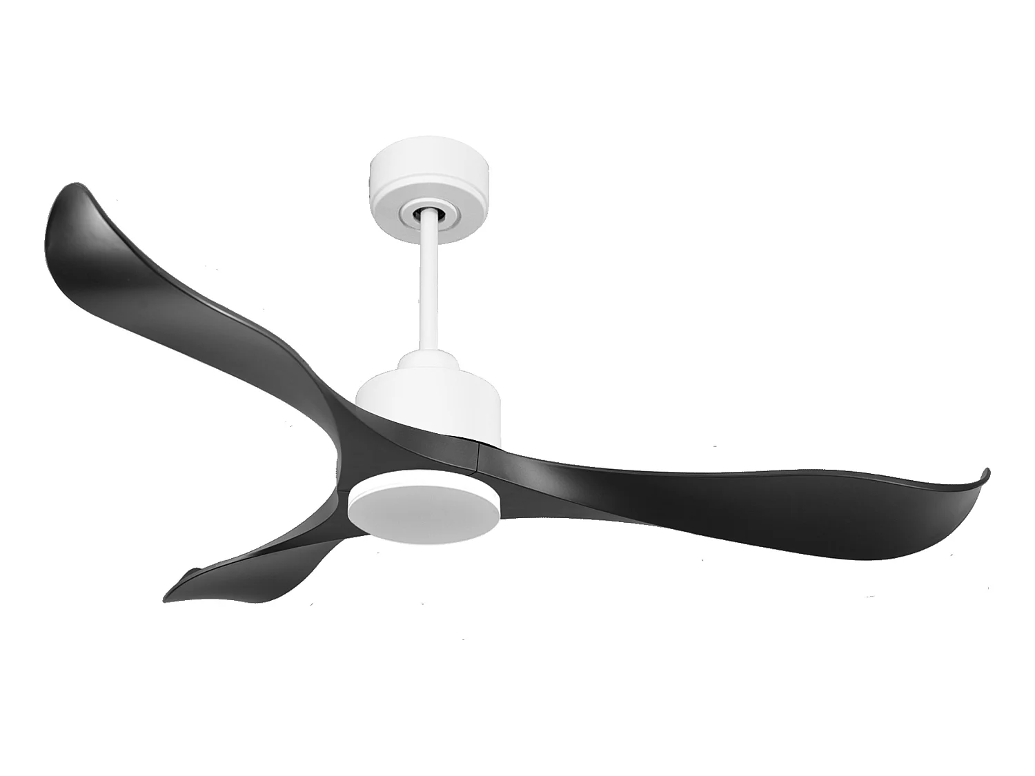 Ventilateur de plafond Réversible  Thermostat Wifi Moteur à courant continu Toits en pente Télécommande Adaptateur 2/3 Lames Hypersilence Mémoire