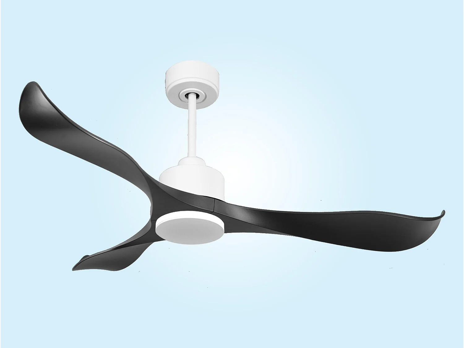 Ventilateur de plafond Réversible  Thermostat Wifi Moteur à courant continu Toits en pente Télécommande Adaptateur 2/3 Lames Hypersilence Mémoire