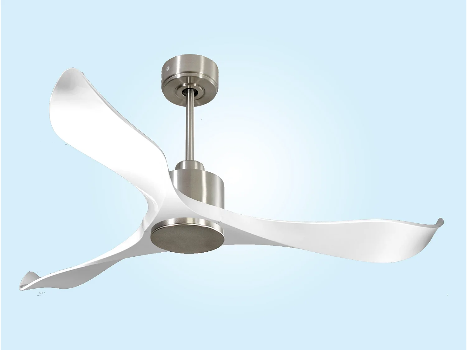 Ventilateur de plafond Réversible  Thermostat Wifi Moteur à courant continu Toits en pente Télécommande Adaptateur 2/3 Lames Hypersilence Mémoire