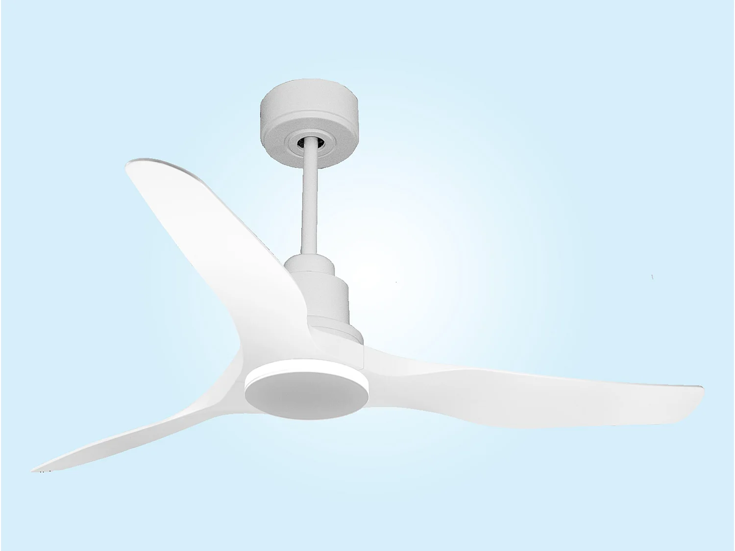 Ventilateur de plafond Réversible  Thermostat Pays vendable Wifi Moteur à courant continu Toits en pente Télécommande Adaptateur 2/3 Lames Hypersilence