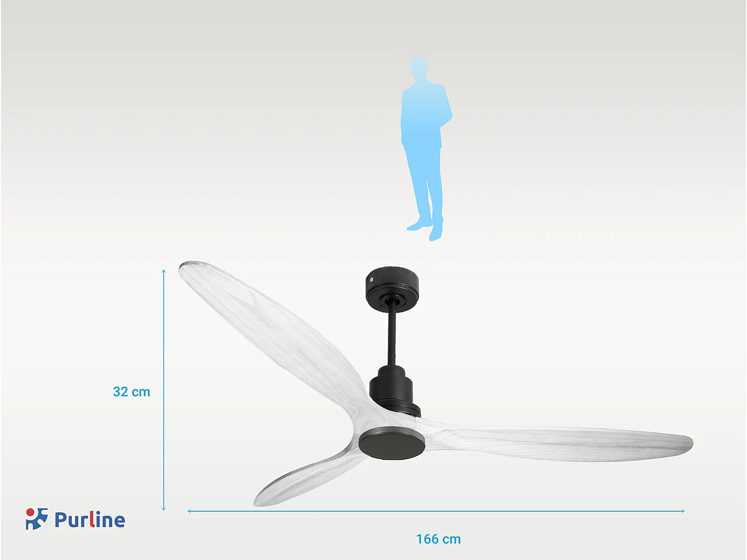 Ventilateur de plafond Réversible  Thermostat Wifi Moteur à courant continu Toits en pente Télécommande Hypersilence Mémoire Shopify Vendible (AUTOMATIQUE)