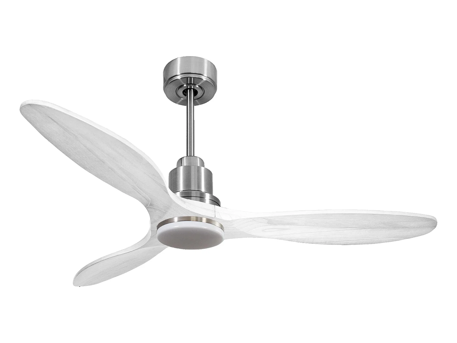 Ventilateur de plafond Réversible  Thermostat Dimmable Wifi Moteur à courant continu Toits en pente Télécommande Lumière à trois tons Hypersilence Mémoire