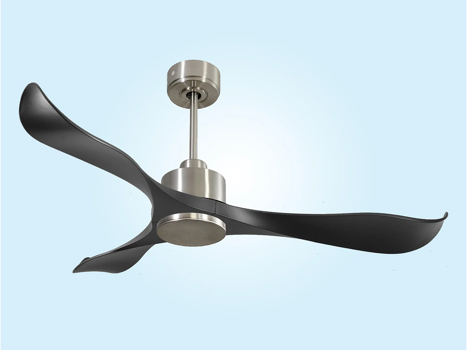 Ventilateur de plafond Réversible  Thermostat Wifi Moteur à courant continu Toits en pente Télécommande Adaptateur 2/3 Lames Hypersilence Mémoire