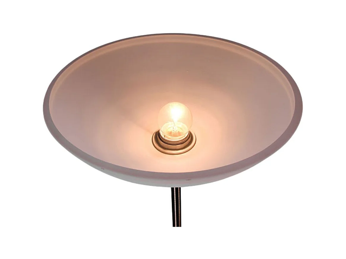 Lámpara de pie Milano Bel Air 40W con brazo orientable plata 178 cm