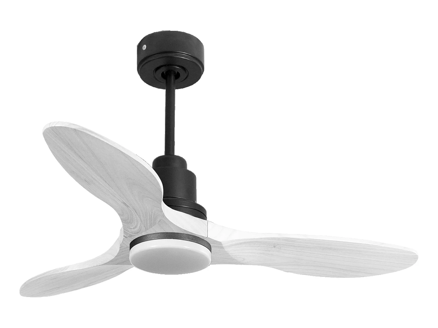 Ventilateur de plafond Réversible  Thermostat Dimmable Wifi Moteur à courant continu Toits en pente Télécommande Lumière à trois tons Hypersilence Mémoire