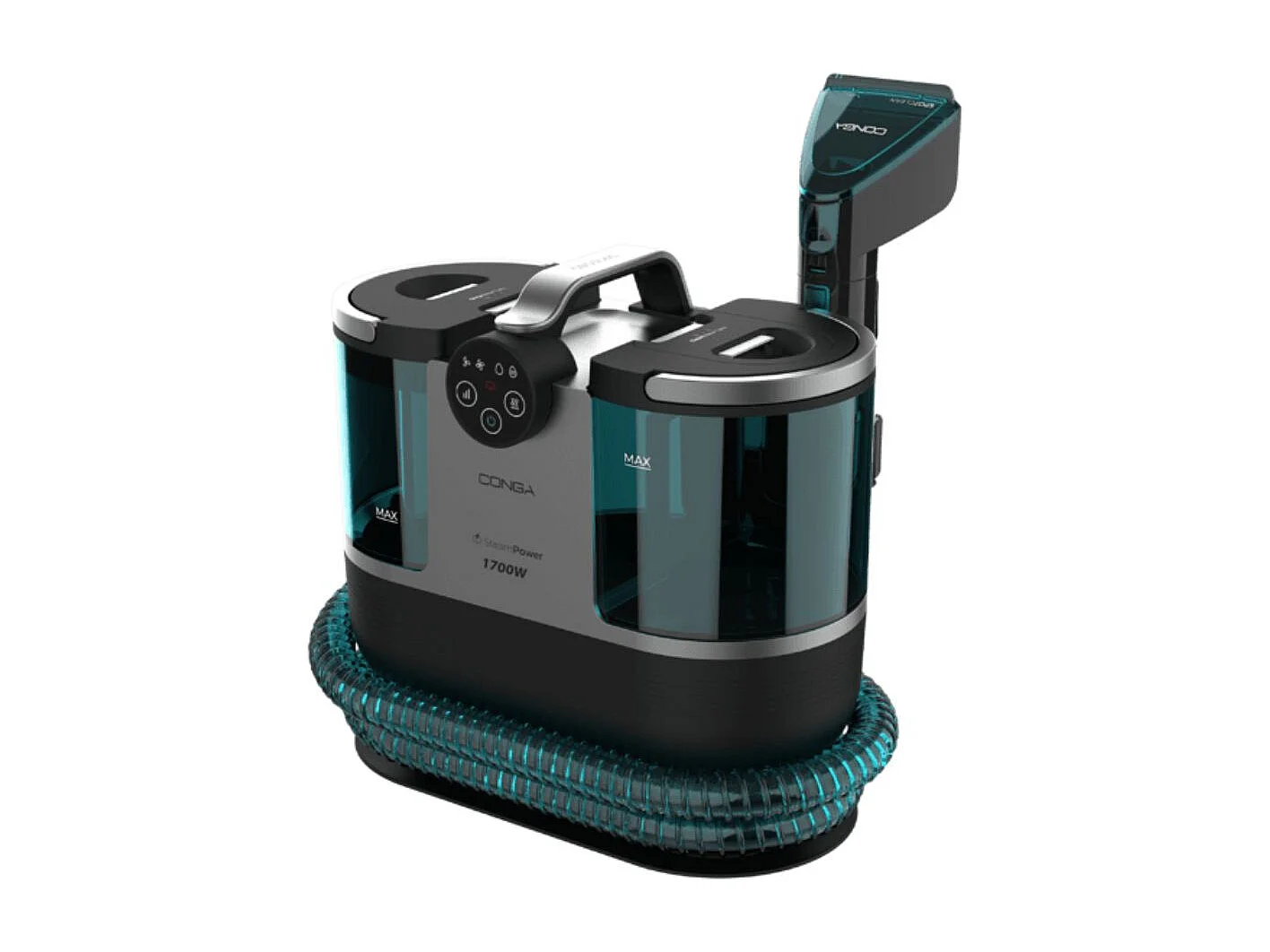 Aspirador de tapicerías Cecotec Conga 7000 Carpet&Spot Clean Steam XXL 1700W 2 depósitos gris/azul
