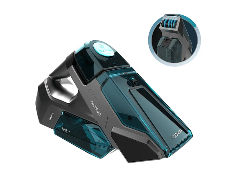 Aspirador de mano Cecotec Conga MotorHand Carpet&Spot Clean 2000 90W 200 ml gris/azul