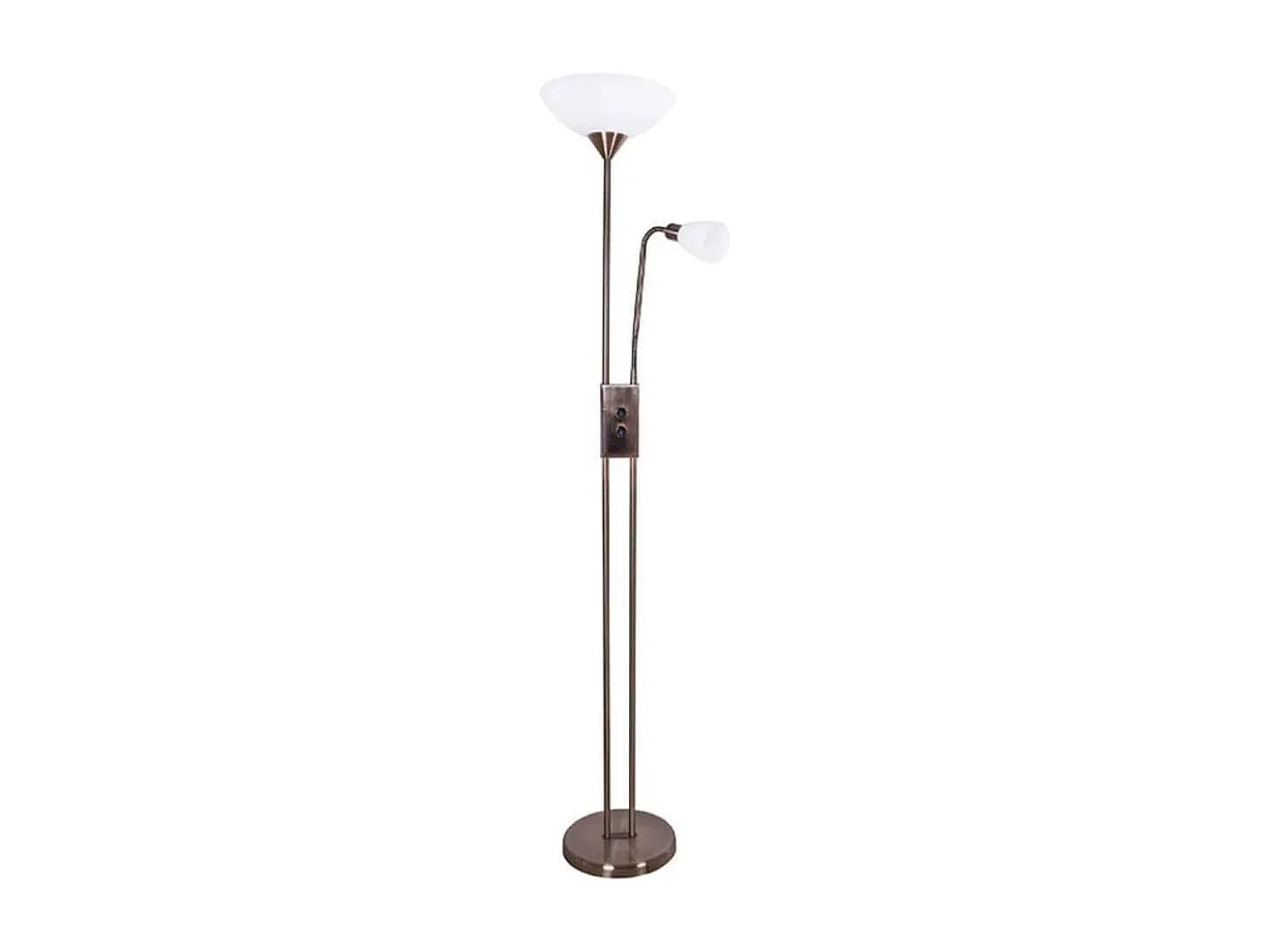 Lámpara de pie Milano Bel Air 40W con brazo orientable cobre 178 cm