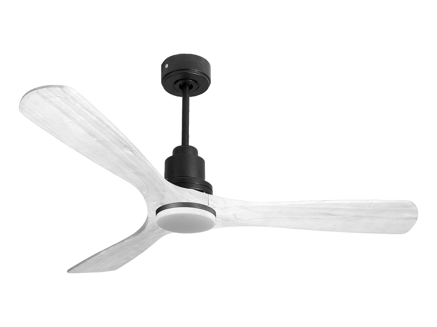 Ventilateur de plafond Réversible  Thermostat Dimmable Wifi Moteur à courant continu Toits en pente Télécommande Lumière à trois tons Hypersilence Mémoire