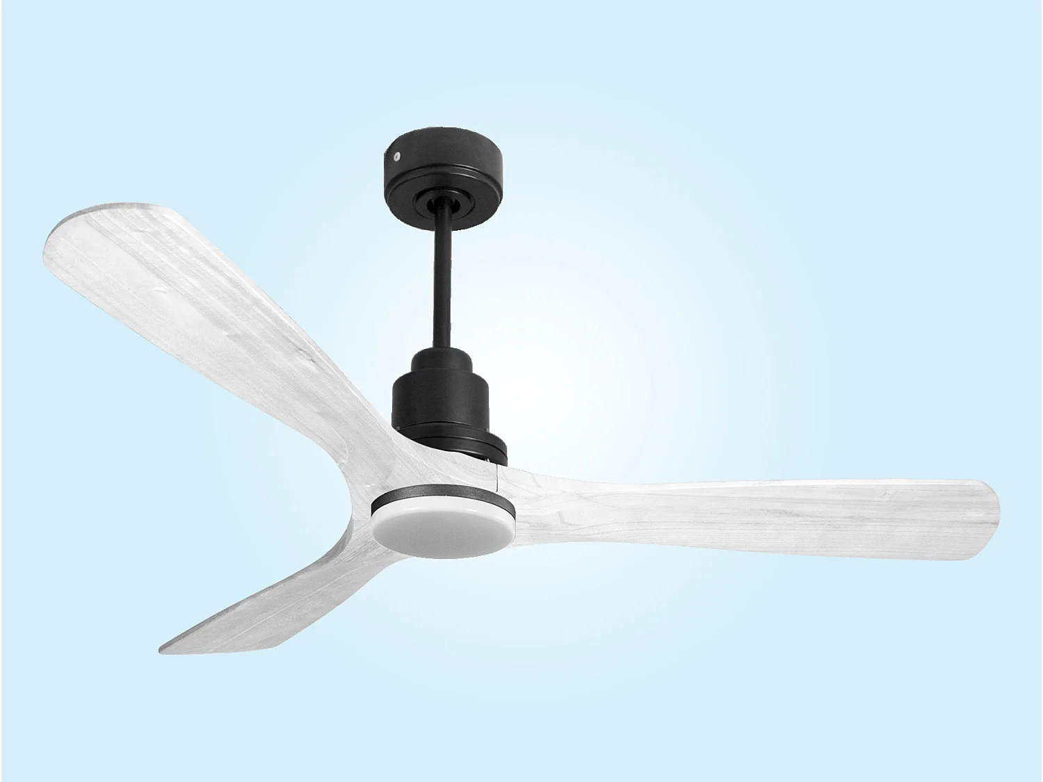 Ventilateur de plafond Réversible  Thermostat Dimmable Wifi Moteur à courant continu Toits en pente Télécommande Lumière à trois tons Hypersilence Mémoire