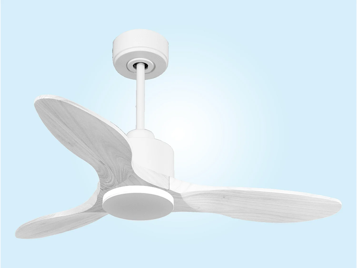Ventilateur de plafond Réversible  Thermostat Wifi Moteur à courant continu Toits en pente Télécommande Hypersilence Mémoire Shopify Vendible (AUTOMATIQUE)