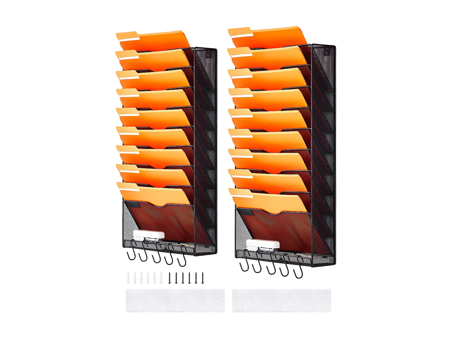 Support Mural SucceBuy pour Dossiers en Maille, 2 Pièces 10 Poches pour Bureau École