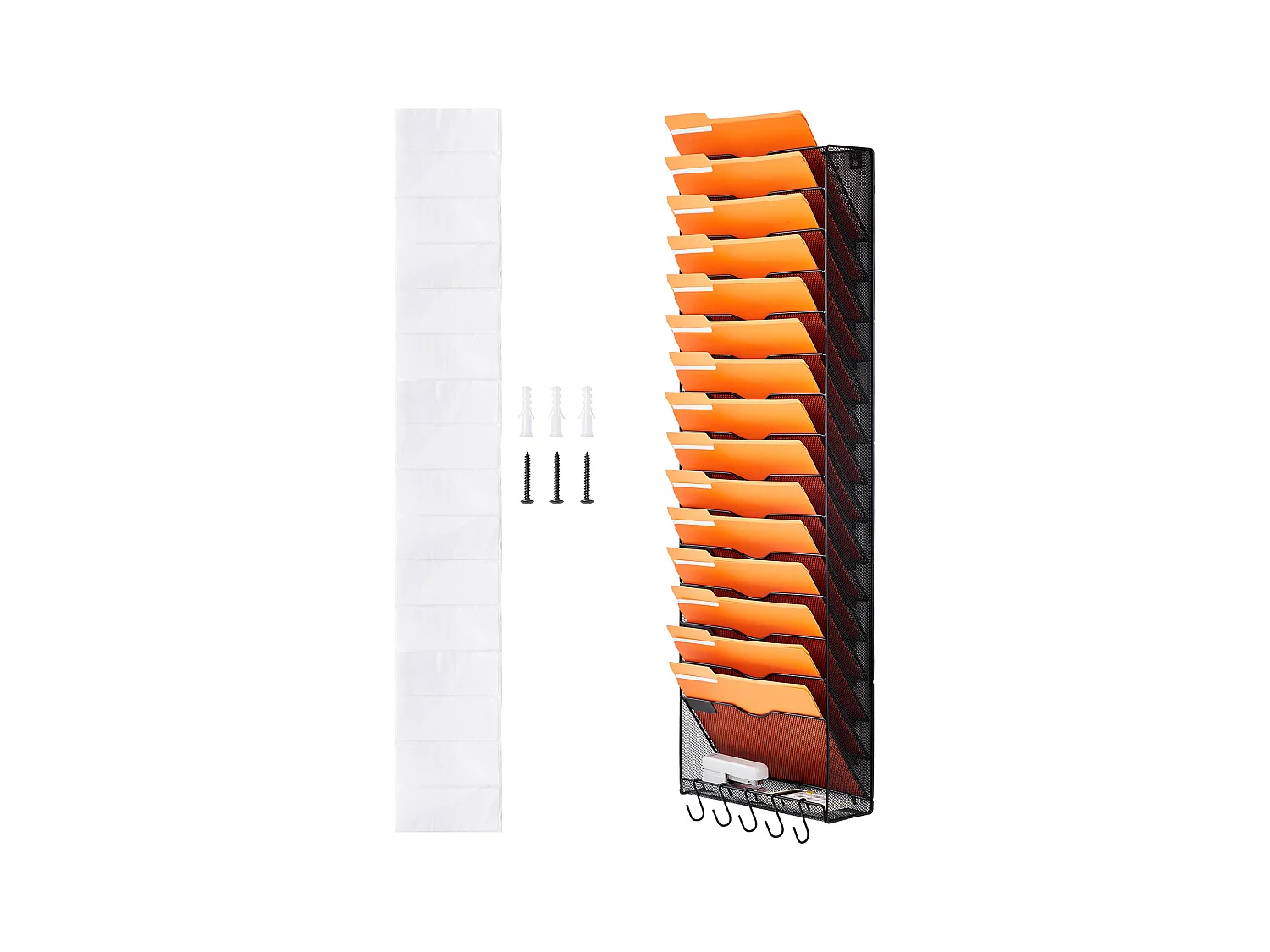 Support Mural SucceBuy pour Dossiers en Maille, 1 Pièce 16 Poches pour Bureau École