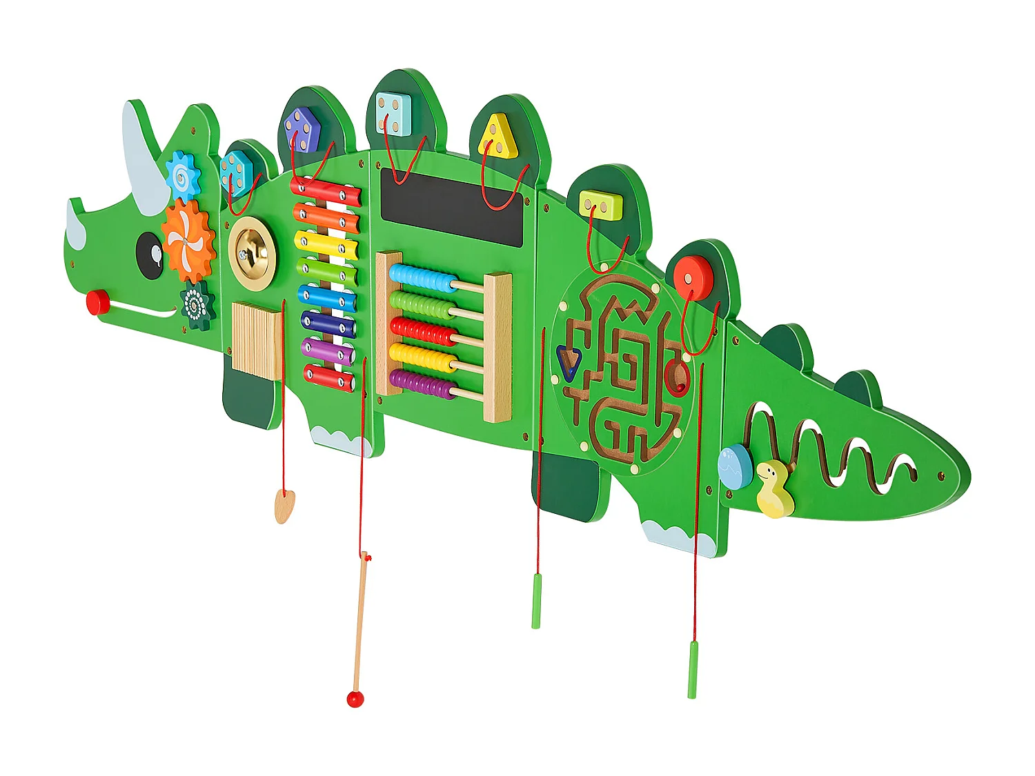 Mur d'Activités Sensorielles SucceBuy avec Motifs de Dinosaures et 11 Panneaux Passionnants