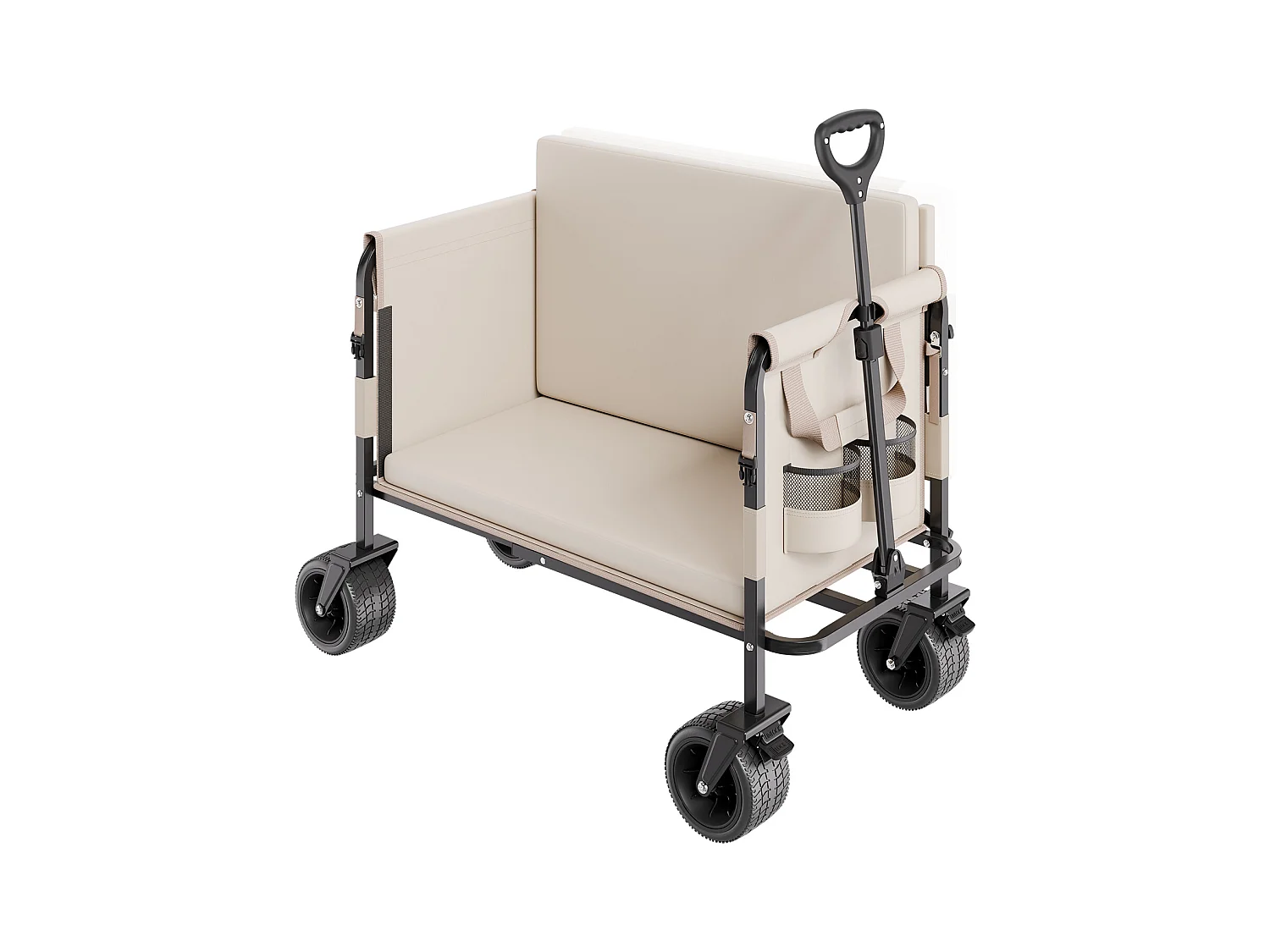 Chariot de Jardin Transport SucceBuy, Utilitaire Convertible en Banc, Charge 249,48 kg, 220 L