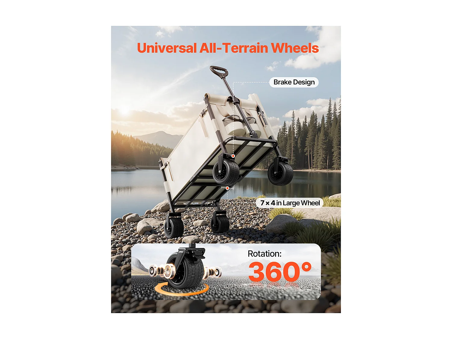 Chariot de Jardin Transport SucceBuy, Utilitaire Convertible en Banc, Charge 249,48 kg, 220 L