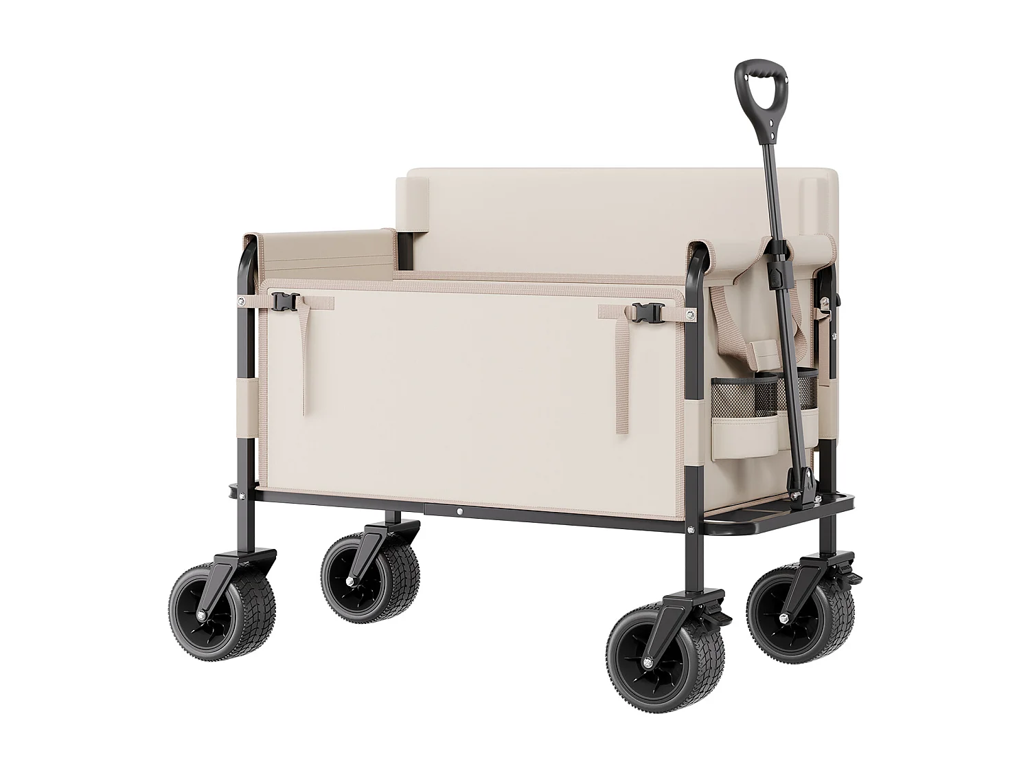 Chariot de Jardin Transport SucceBuy, Utilitaire Convertible en Banc, Charge 249,48 kg, 220 L