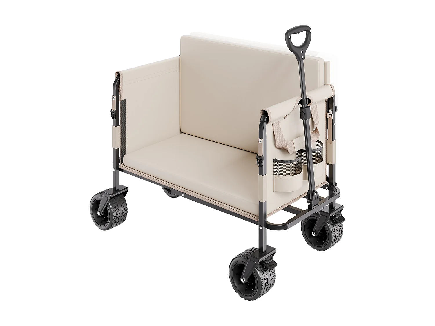 Chariot de Jardin Transport SucceBuy, Utilitaire Convertible en Banc, Charge 249,48 kg, 220 L