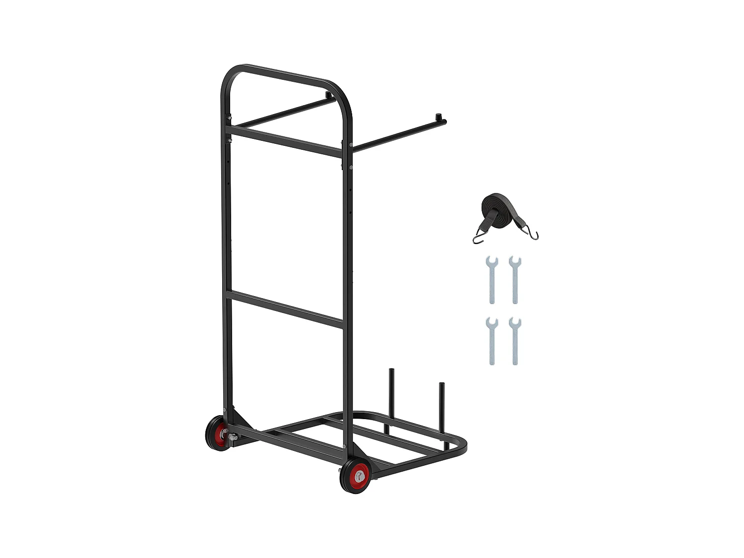 Chariot Support Porte Chaise Pliante SucceBuy, pour 10 Chaises, Charge 45kg à Pousser