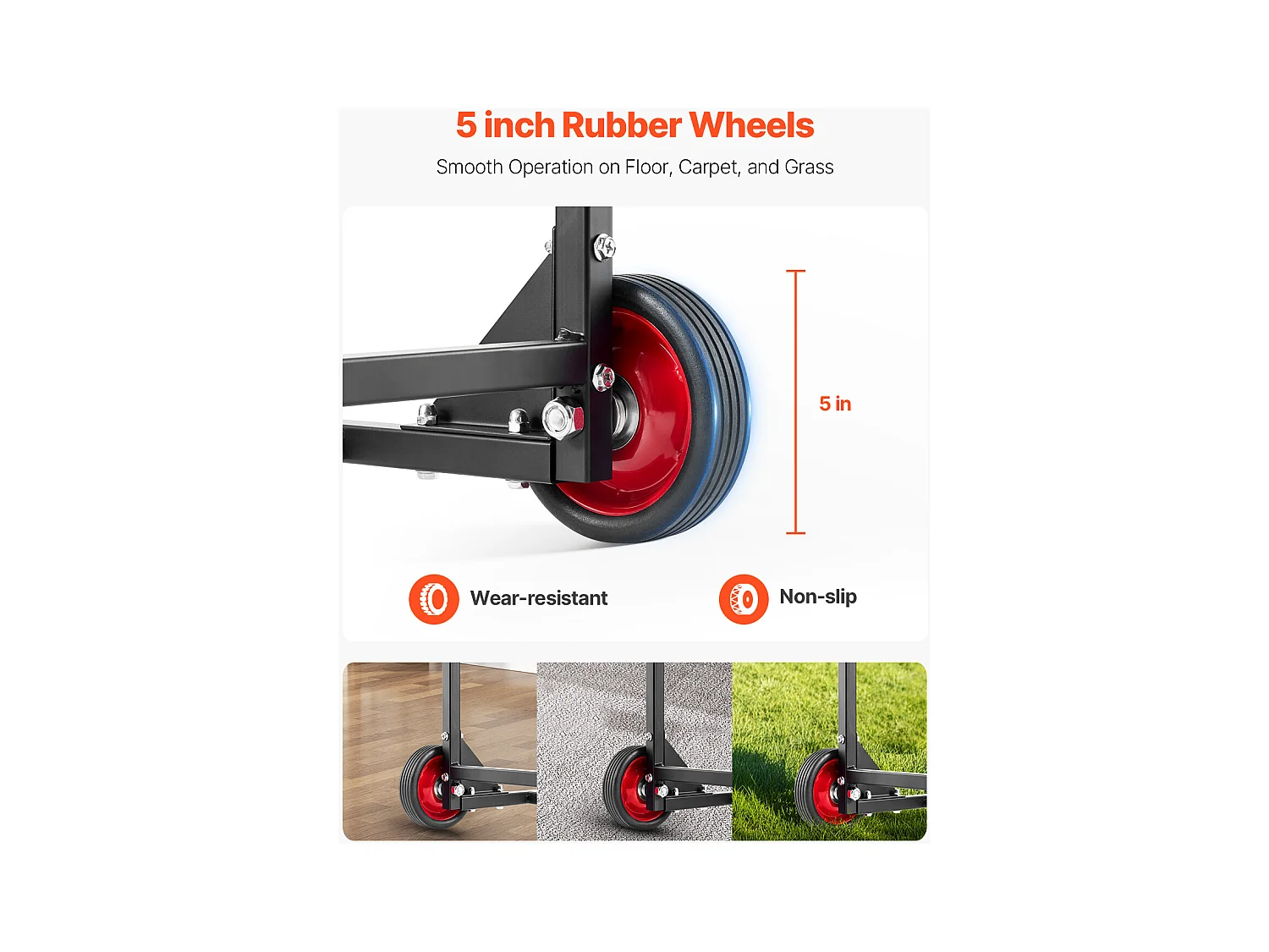 Chariot Support Porte Chaise Pliante SucceBuy, pour 10 Chaises, Charge 45kg à Pousser