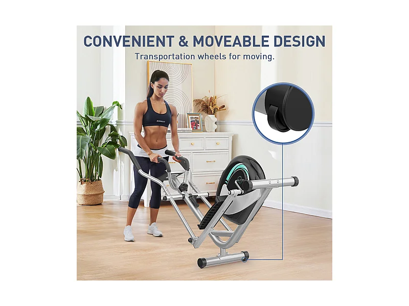 Vélo elliptique pour la Maison, crosstrainer shox avec écran LCD, 8 Niveaux Résistance, Max 120 kg, 98x49x150cm