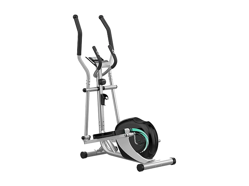 Vélo elliptique pour la Maison, crosstrainer shox avec écran LCD, 8 Niveaux Résistance, Max 120 kg, 98x49x150cm
