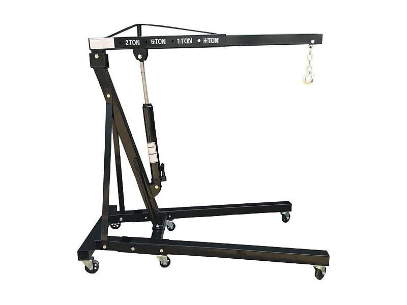 Werkstattkran – max. Belastung 2000 kg – Hubhöhe 0-1830 mm - Hydraulisch - Klappbar - mit 6 Drehrädern - 165x99x150CM