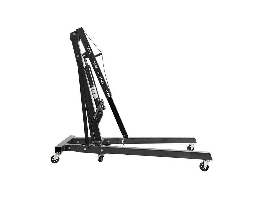 Grue d’atelier – charge max 2000 kg – levage 0-1830 mm - Hydraulique - Pliable - avec 6 roues pivotantes -  165x99x150CM