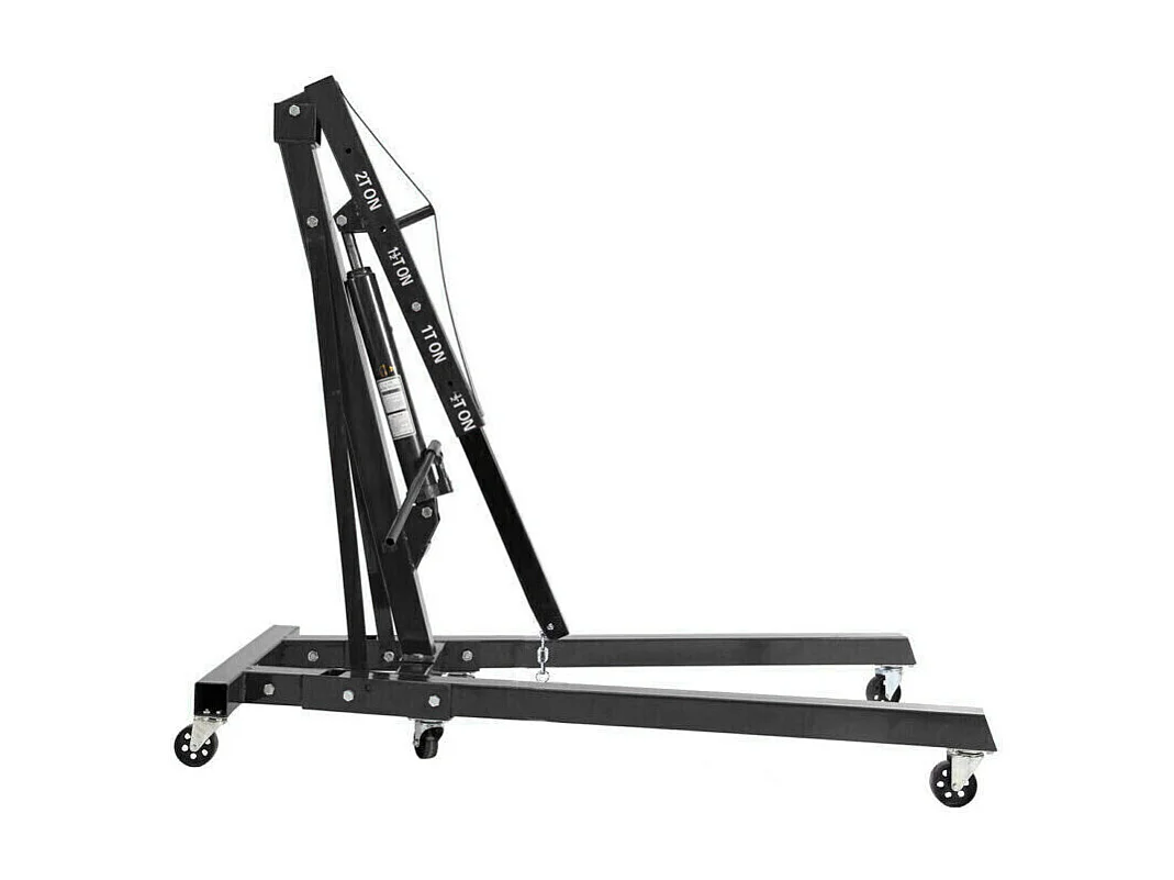 Grue d’atelier – charge max 2000 kg – levage 0-1830 mm - Hydraulique - Pliable - avec 6 roues pivotantes -  165x99x150CM