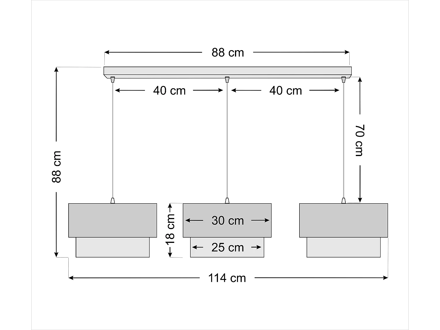 Suspension Duo Line Blanc
