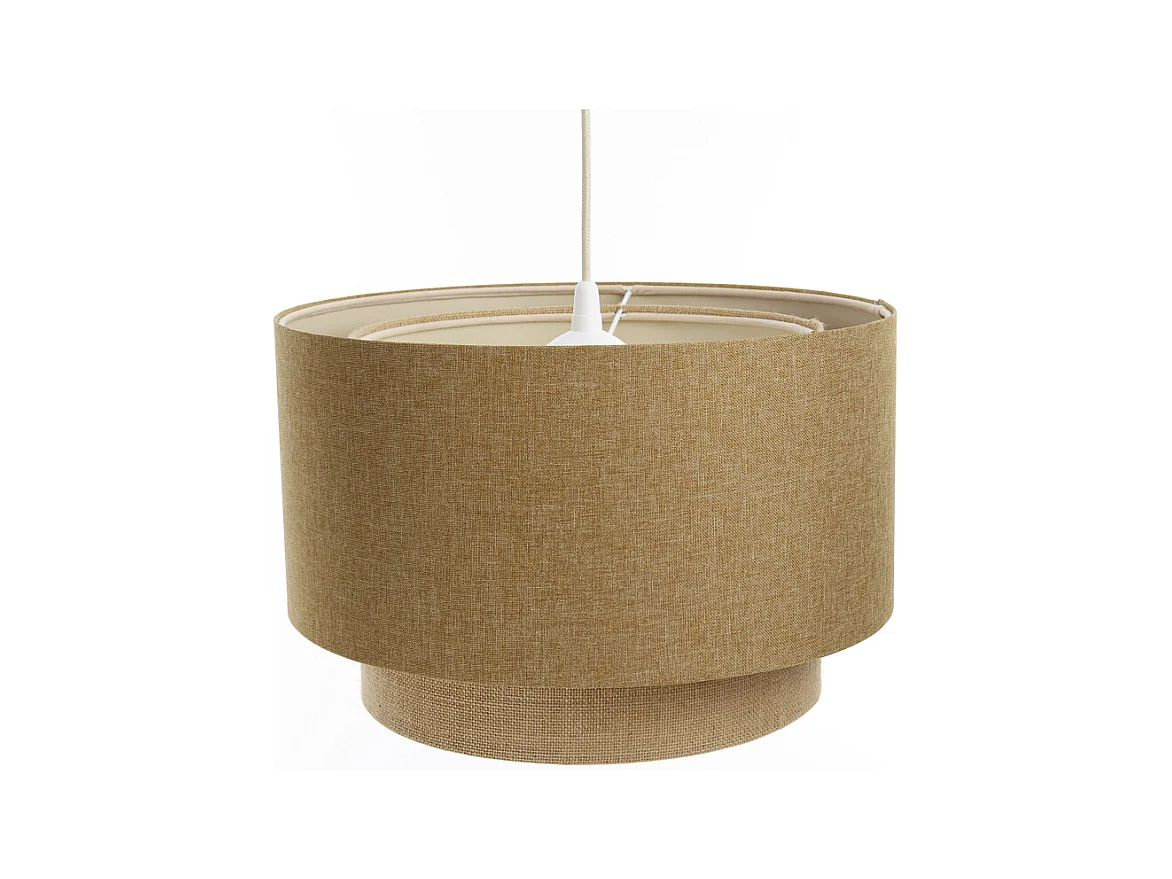 Suspension Duo avec diffuseur en rotin