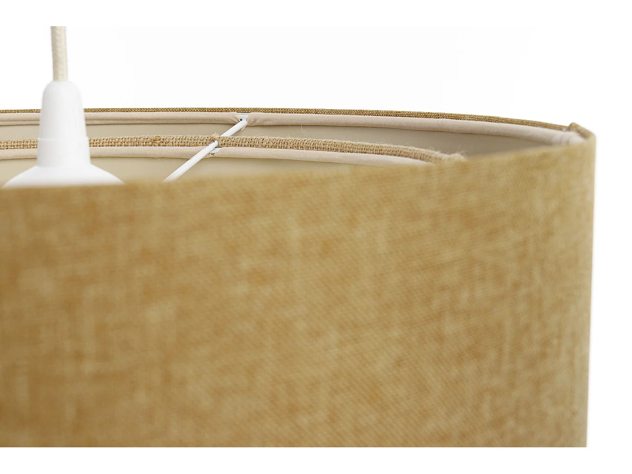 Suspension Duo avec diffuseur en rotin