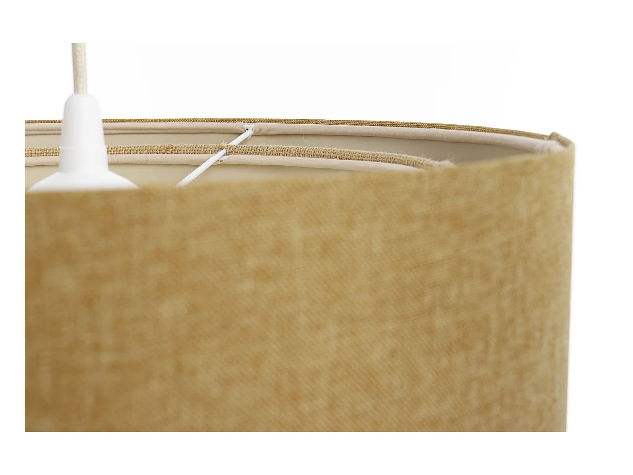 Suspension Duo avec diffuseur en rotin