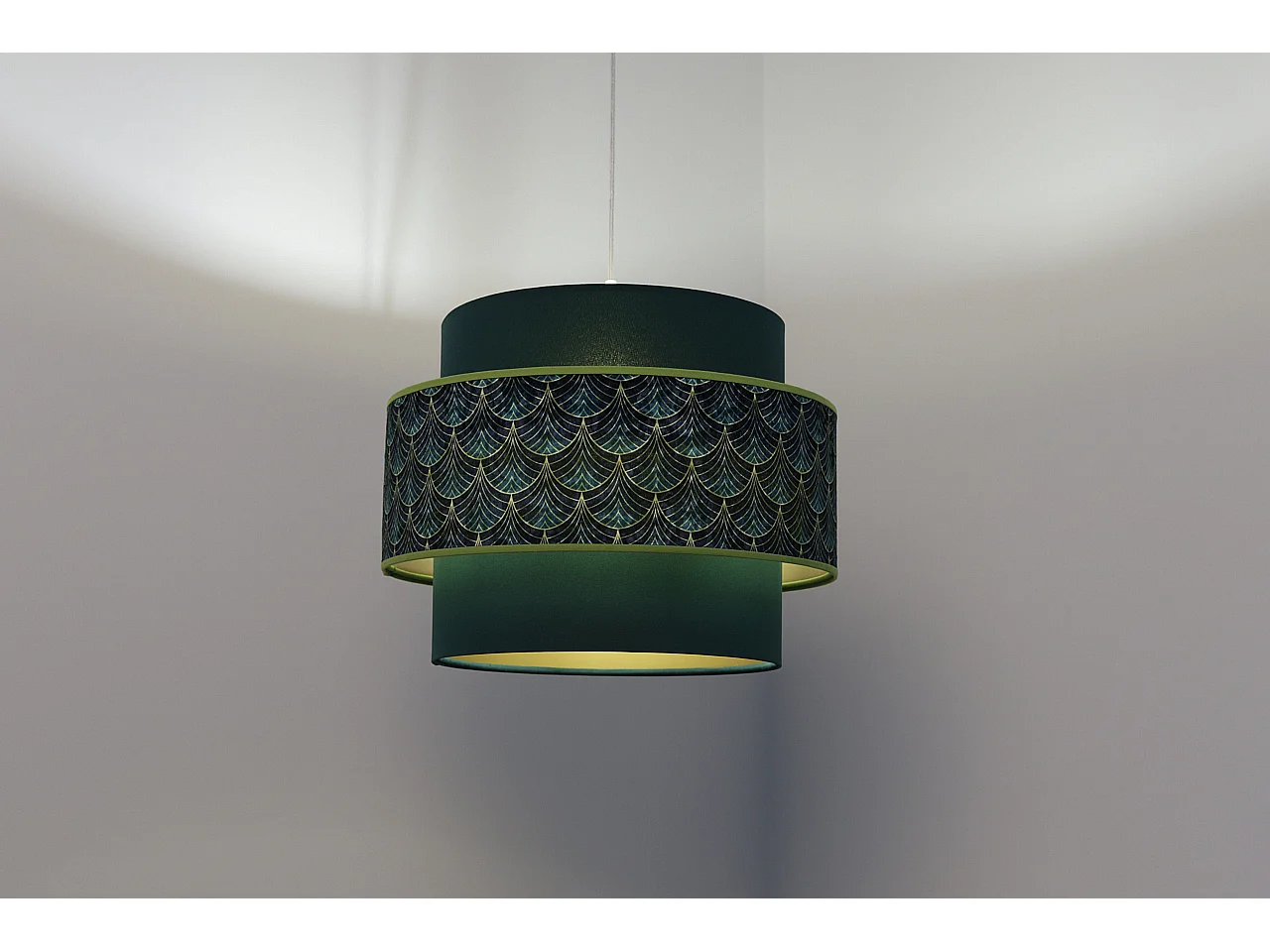 Suspension Doblo à motifs vert